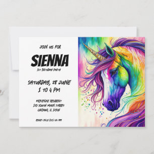 Invitation Unicorne magique