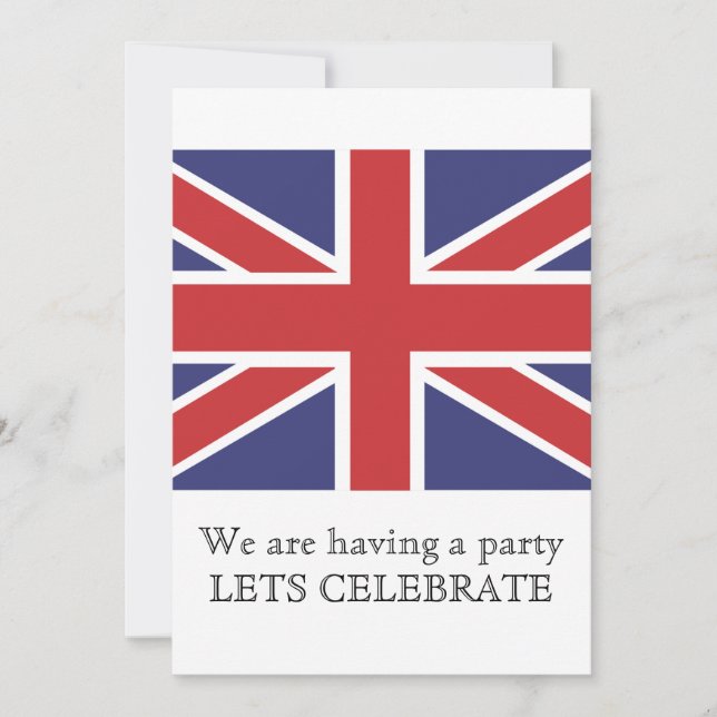 Invitation Union Jack Flag (Devant)