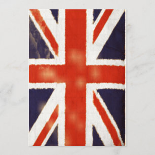Invitation Union Jack Vintage (verticale)