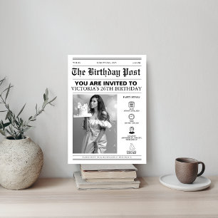 Invitation Unique 26ème anniversaire de la fête de Journaux C