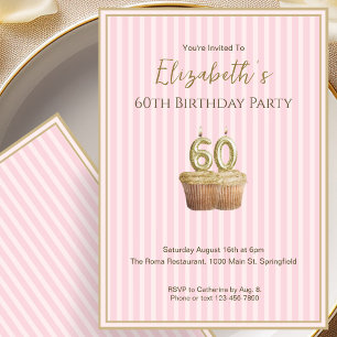 Invitation unique d'anniversaire des 60 ans pour e