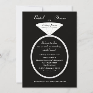Invitation unique de douche nuptiale — Anneau uniq