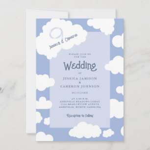 Invitation Unique Décontracté Fun Cloud Neuf 9 Cute Mariage m