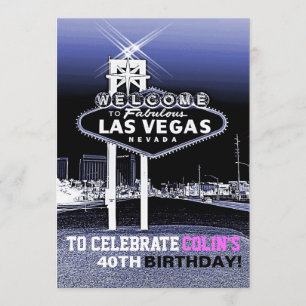 Invitation unique Las Vegas Anniversaire