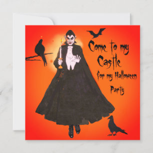 Invitation unique pour une soirée Halloween Dracul