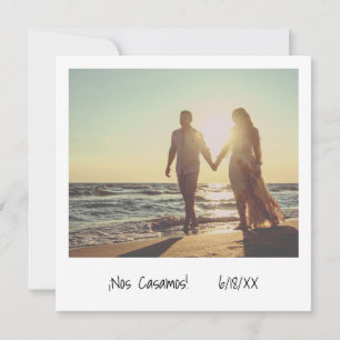 Invitation Unique Retro Instant Photo Mariage espagnol