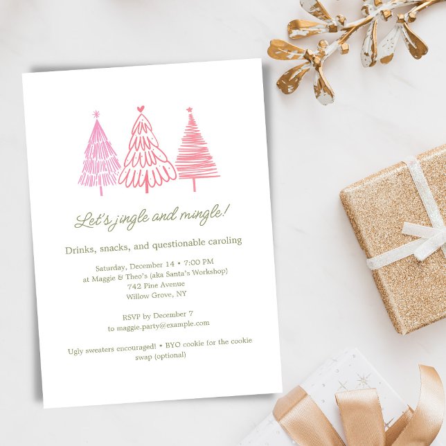 Invitation Unique Whimsical Drawing Christmas Holiday Party (Créateur téléchargé)