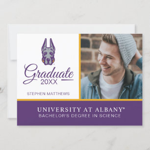 Invitation Université d'Albany Chef de la mascotte Great Dane