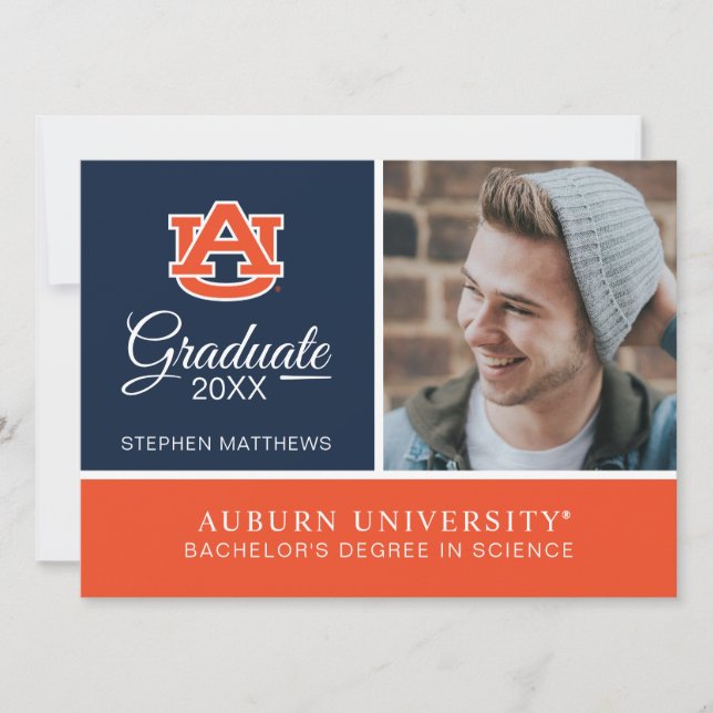 Invitation Université d'Auburn | Remise des diplômes (Devant)