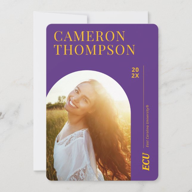 Invitation Université de Caroline de l'Est | Logo de l'écu (Devant)