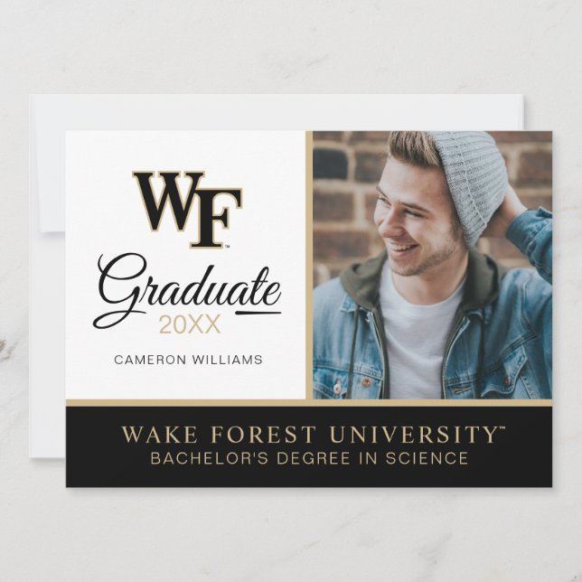 Invitation Université de Wake Forest | WF (Devant)