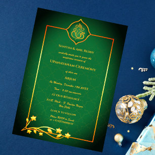 Invitation Upanayanam aka cérémonie du fil sacré hindou Janeu