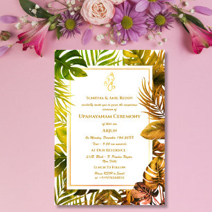 Invitation Upanayanam aka Hindu Holy Thread Janeu Cérémonie