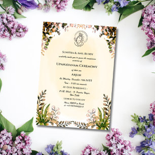 Invitation Upanayanam aka Hindu Holy Thread Janeu Cérémonie