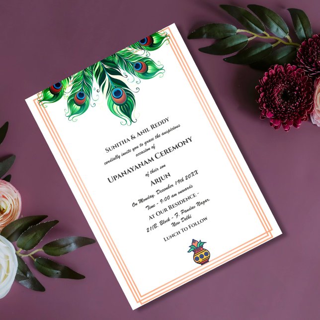 Invitation Upanayanam aka Hindu Holy Thread Janeu Cérémonie (Créateur téléchargé)