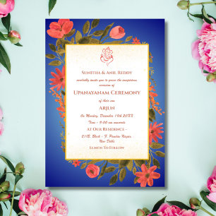 Invitation Upanayanam aka Hindu Holy Thread Janeu Cérémonie