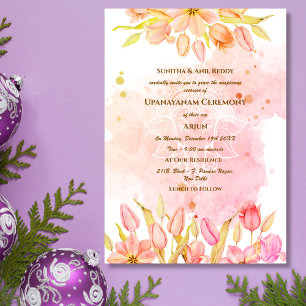 Invitation Upanayanam aka Hindu Holy Thread Janeu Cérémonie