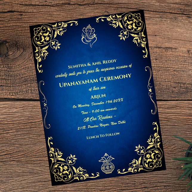 Invitation Upanayanam aka Hindu Holy Thread Janeu Cérémonie (Créateur téléchargé)