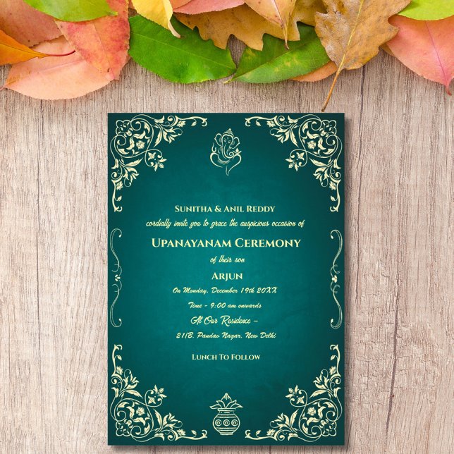 Invitation Upanayanam aka Hindu Holy Thread Janeu Cérémonie (Créateur téléchargé)