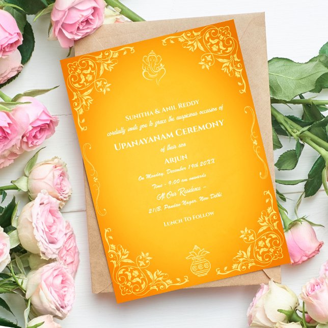 Invitation Upanayanam aka Hindu Holy Thread Janeu Cérémonie (Créateur téléchargé)