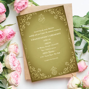 Invitation Upanayanam aka Hindu Holy Thread Janeu Cérémonie