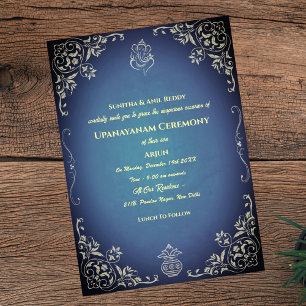 Invitation Upanayanam aka Hindu Holy Thread Janeu Cérémonie