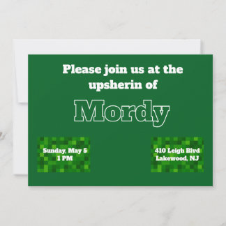 Invitation upsherin verte