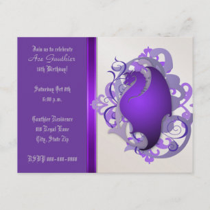 Invitation urbain de fête d'anniversaire de dragon