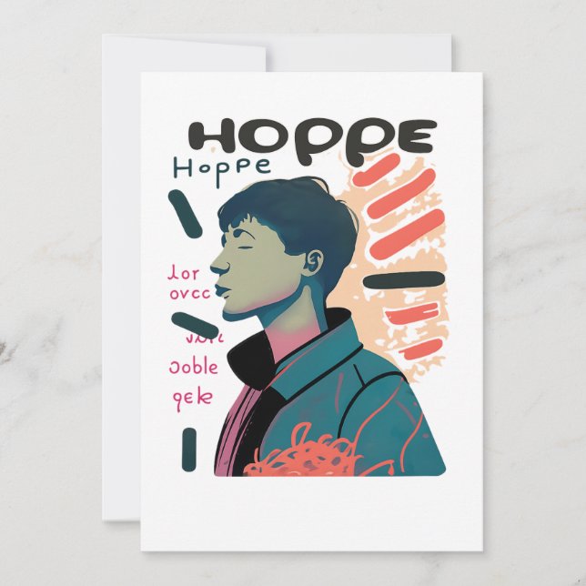 Invitation Urban Hope - Abstract Portrait Illustration (Devant)