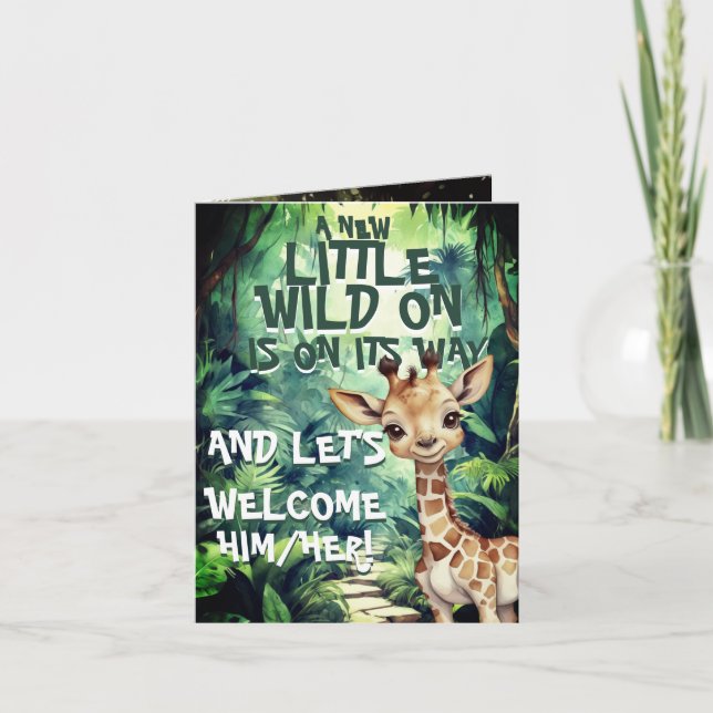 Invitation Urban Safari : Baby shower chic (Devant)