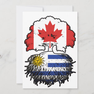 Invitation Uruguay drapeau uruguayen canadien des racines d'a