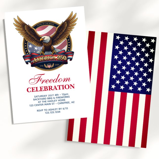 Invitation USA 250e anniversaire BBQ (Créateur téléchargé)