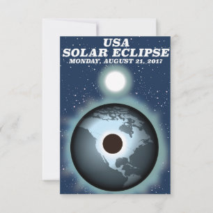 Invitation USA Solar Eclipse 2017 poster vintage
