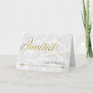 Invitation Utilisation générale Business Faux Gold Leaf