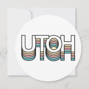 Invitation UTOH Pastel Retro Esthétique moderne Typographie d