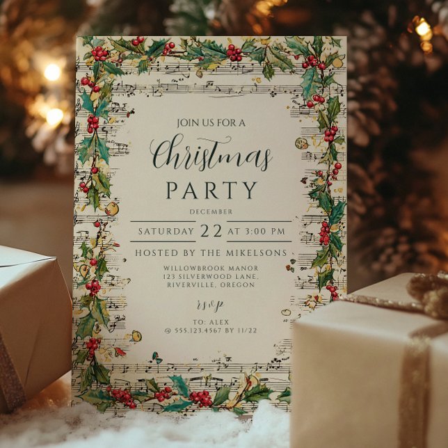 Invitation Vacances Caroleurs de Noël Rétro (Créateur téléchargé)