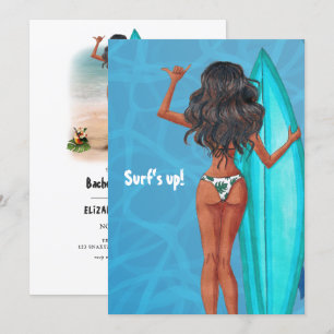 Invitation Vacances de Bachelorette de plage de surf d'été ru