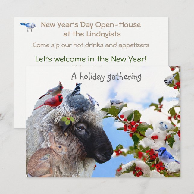 Invitation vacances d'hiver (Devant / Derrière)