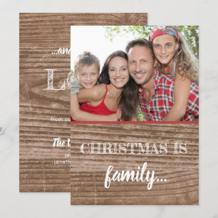 Invitation Vacances modernes de Noël d'amour rustique de