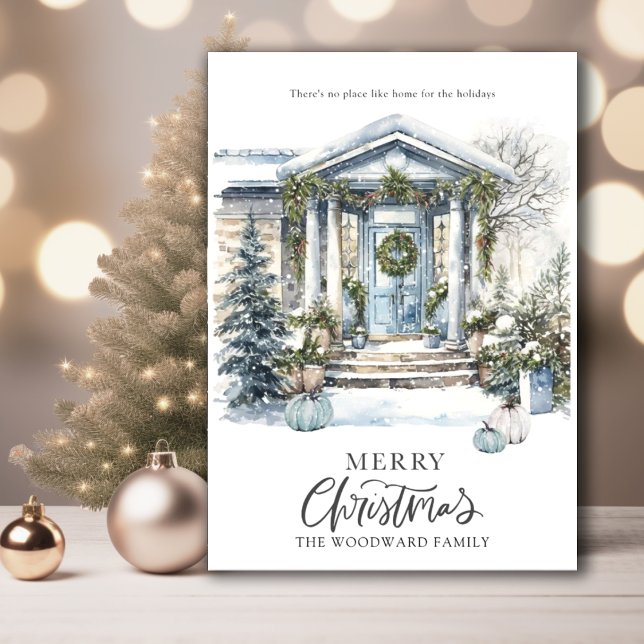 Invitation Vacances Noël Maison d'hiver (Créateur téléchargé)