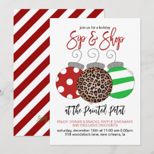 Invitation Vacances Sip and Shop