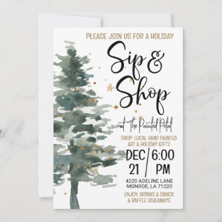 Invitation Vacances Sip and Shop