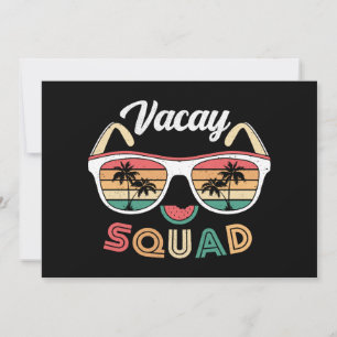 Invitation Vacay Squad Funny Beach Vacances d'été