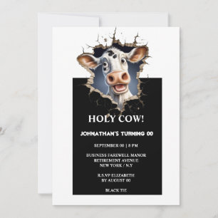Invitation Vache amusante à tout âge anniversaire graduation