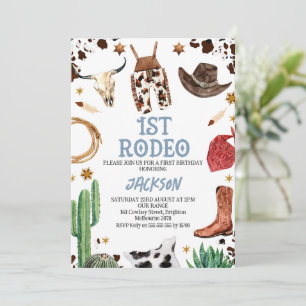 Invitation Vache Imprimer Cowboy Mon premier rodéo 1er annive