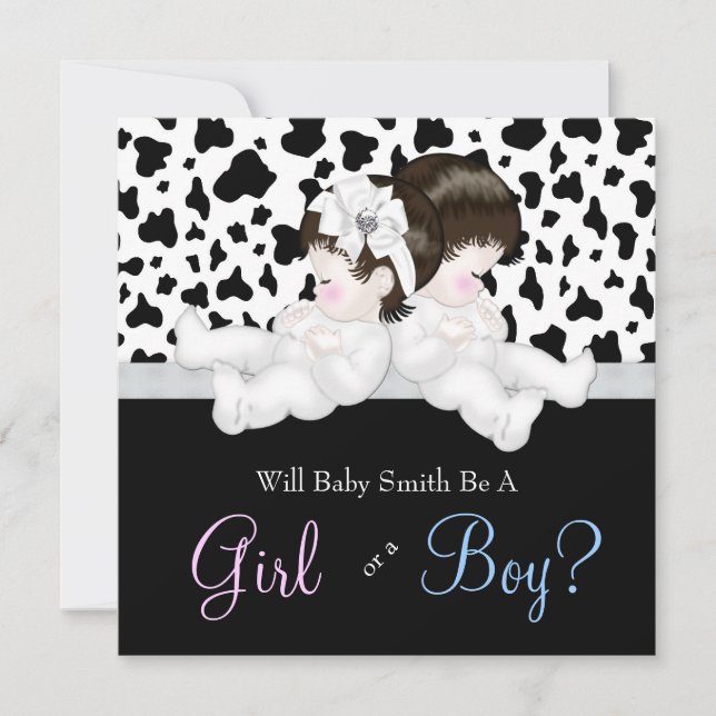 Invitation Vache mignonne Imprimer Reveillez Sexe (Devant)