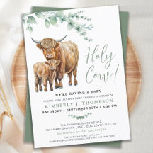 Vache sacrée Boho verdure Vache des Highlands Baby