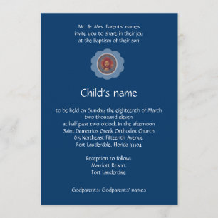 Invitation Vaftisi bleu