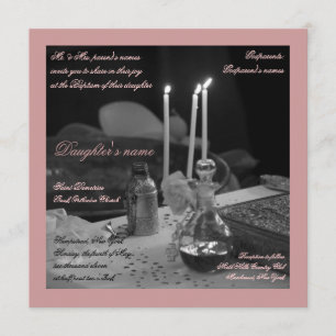 Invitation Vaftisi rose