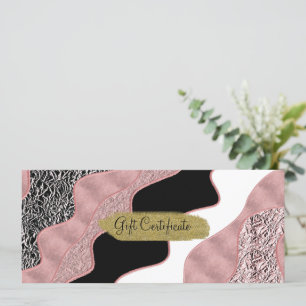 Invitation Vague Abstraite rose Gold Rose Glam moderne tendan